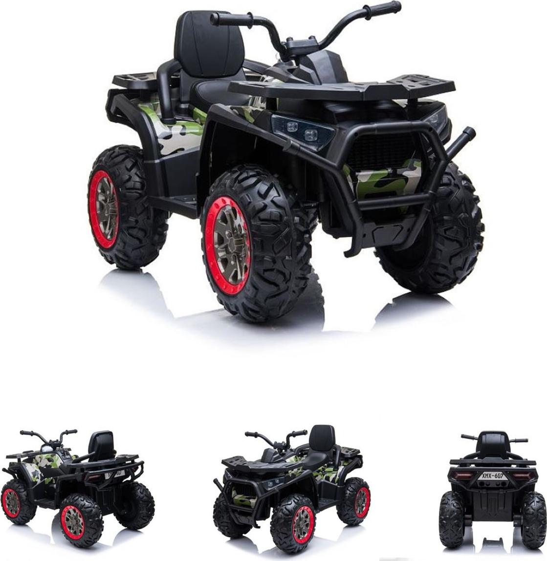 ES-Toys Elektro Kinderquad MP3, USB, Batterieanzeige, Stoßdämpfer, 2x12V Motoren