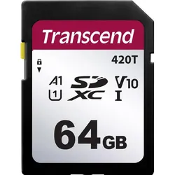 Transcend Flash-Speicherkarte (64 GB, SDXC, UHS-I), Speicherkarte