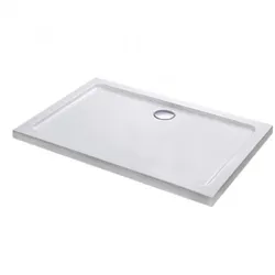 Modena Slim asymmetrische quadratische Acryl-Duschwanne, Größe 80x100x5,5 cm