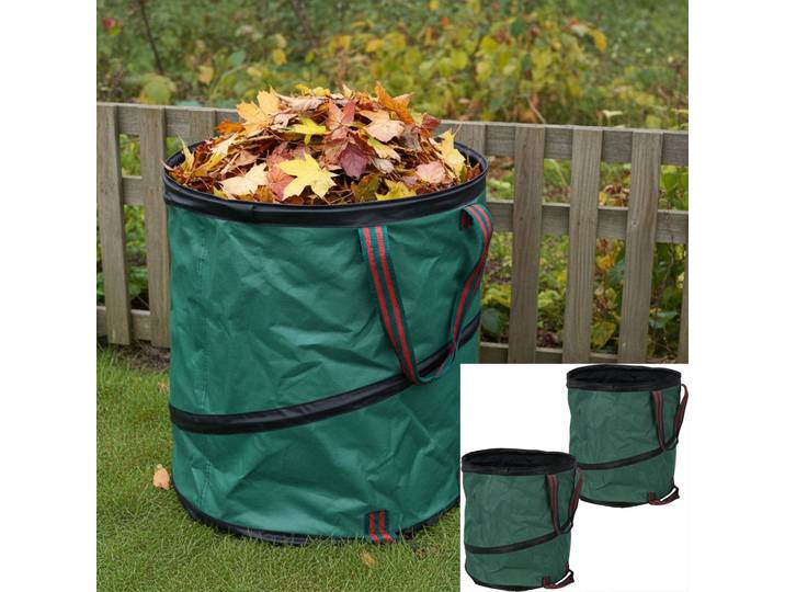 2er-Set Garten Abfallsack Pop-up, grün, 85 Liter