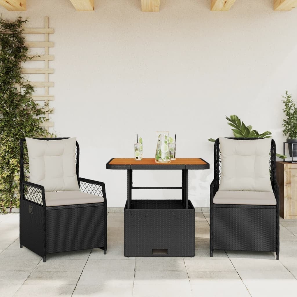 Prolenta Tuinset met Kussens, Zwart