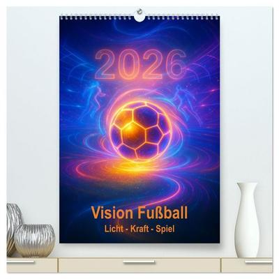Vision Fußball Licht - Kraft - Spiel (hochwertiger Premium Wandkalender 2026 DIN A2 hoch), Kunstdruck in Hochglanz