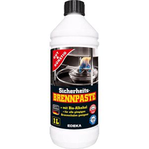Gut&Günstig Brennpaste für Chafing-Dish & Fondue, Nachfüllflasche mit Bio-Ethanol-Gel und Dosierhilfe, 1 Liter