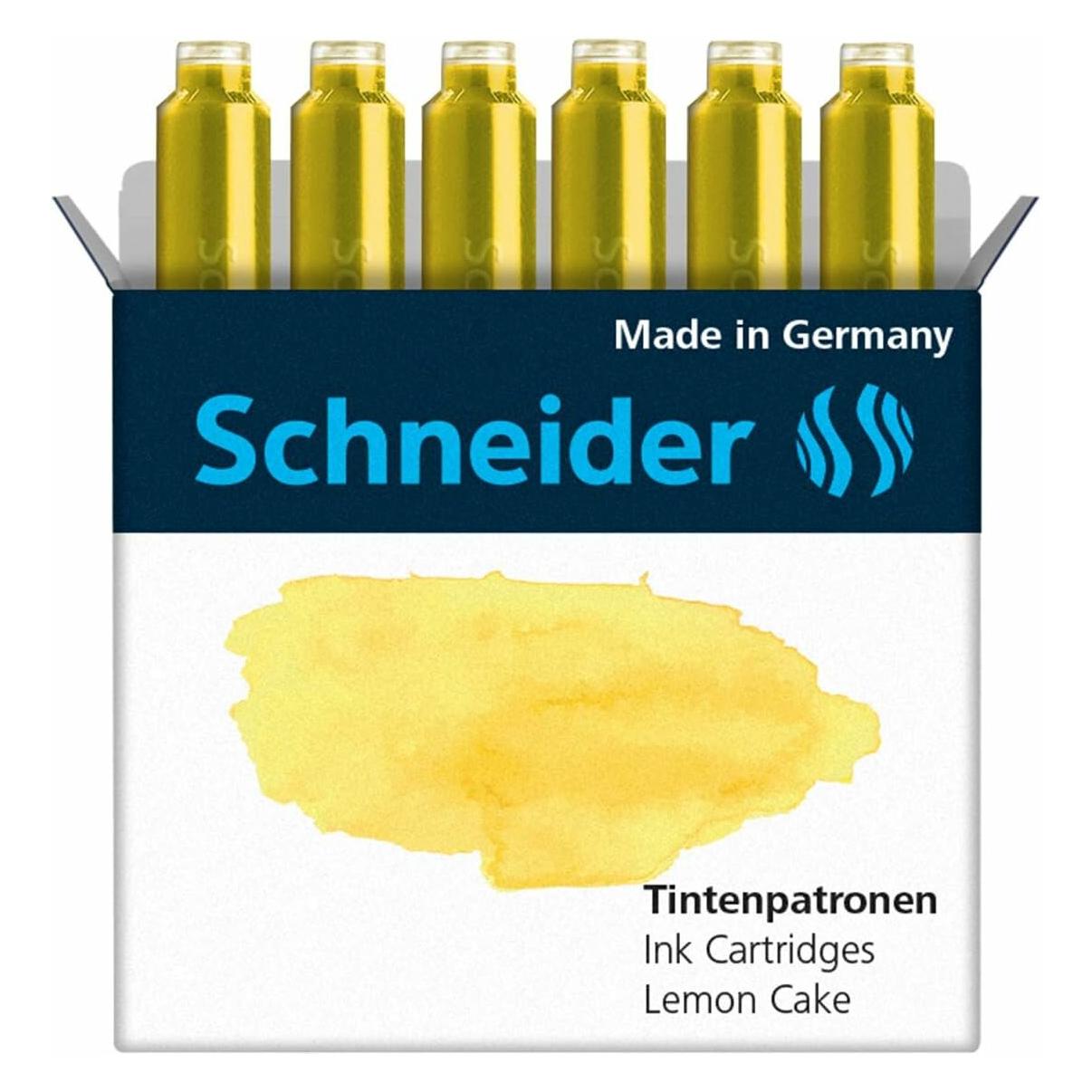 Schneider Tintenpatrone Callissima 6 Stück, Lemon Cake (Gelb, 6 Stk.) (004481-125)