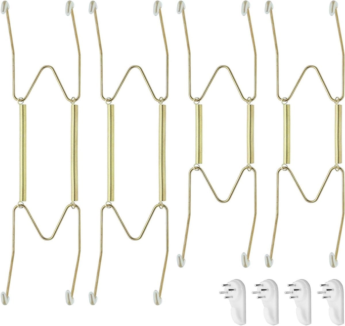 Set van 4 gouden wandhaken voor onzichtbare decoratieve ophanging