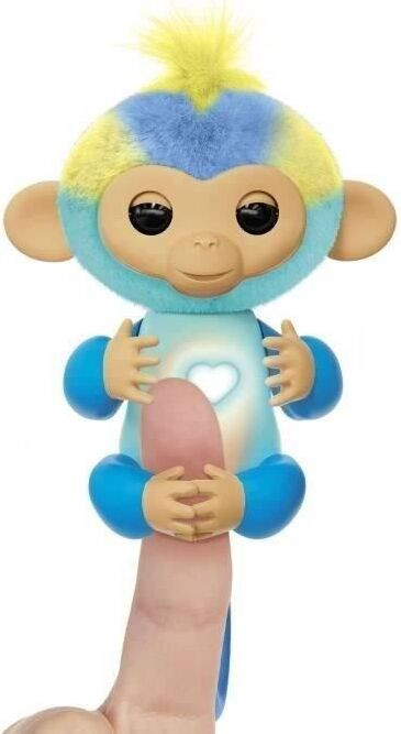 Lansay Leo Fingerlings Aap Figurijn - Blauw/Geel - Vanaf 5 jaar