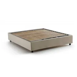 Alaska - Doppelbett, Beige, Abnehmbar Made in Italy