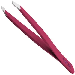 Canal Haarpinzette, gerade, fuchsia, rostfrei, 9 cm