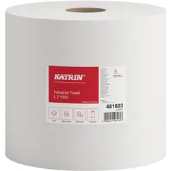 Katrin Putzrolle Plus L2 22 cm x 570 m (B x L) 2-lagig Tissue weiss, Haushaltspapier, Weiss