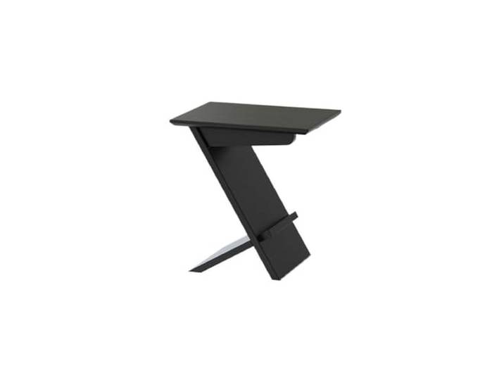 NIUHUAHUI Teetisch, Moderner Sofa-Beistelltisch aus Holz, Schiefer Turm, Nachttisch, Aufbewahrungsregal, Balkon(Black)