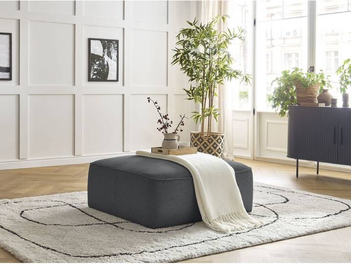 Pouf LEOPOLD velours côtelé