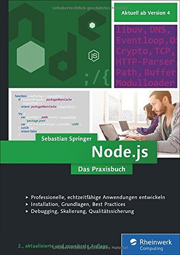 Sebastian Springer - Node.js: Das umfassende Handbuch. Serverseitige Webapplikationen mit JavaScript entwickeln - Preis vom 12.10.2026 11:37:12 h