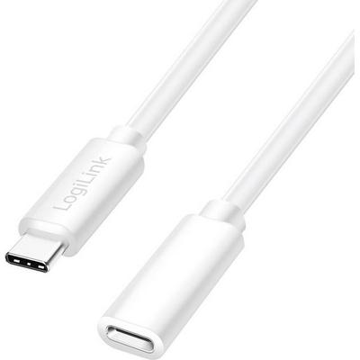 LogiLink USB-C® Kabel USB 2.0 USB-C® Stecker, USB-C® Buchse 3.00m Weiß CU0222