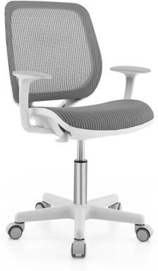 Costway Swivel Mesh Children Computer Chair with Adjustable Height-Gray