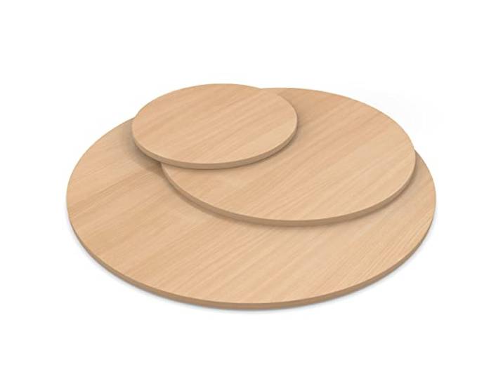 AUPROTEC Tischplatte 28mm rund Ø 1600 mm Buche Holzplatte melaminharzbeschichtet Spanplatte mit Umleimer ABS Kante Auswahl: 160 cm