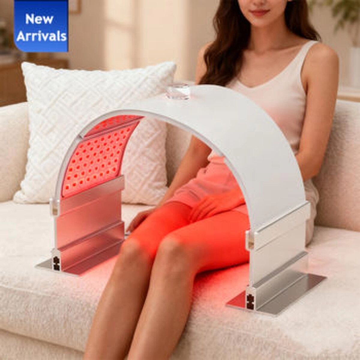 INF Home 4-Wellen LED-Photon-Verjüngungs-Gesichtsmaske – leichte Silikonmaske, Type-C, Rot 630nm & Blau 460nm