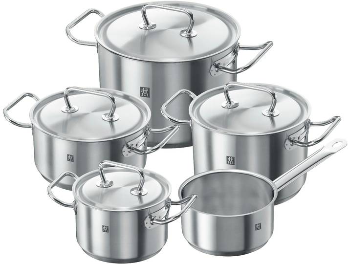 Topf-Set ZWILLING Classic , silber (silberfarben), Töpfe, Topf-Set, Sandwichboden, sehr gute Wärmeverteilung, Stay-Cool-Griffe