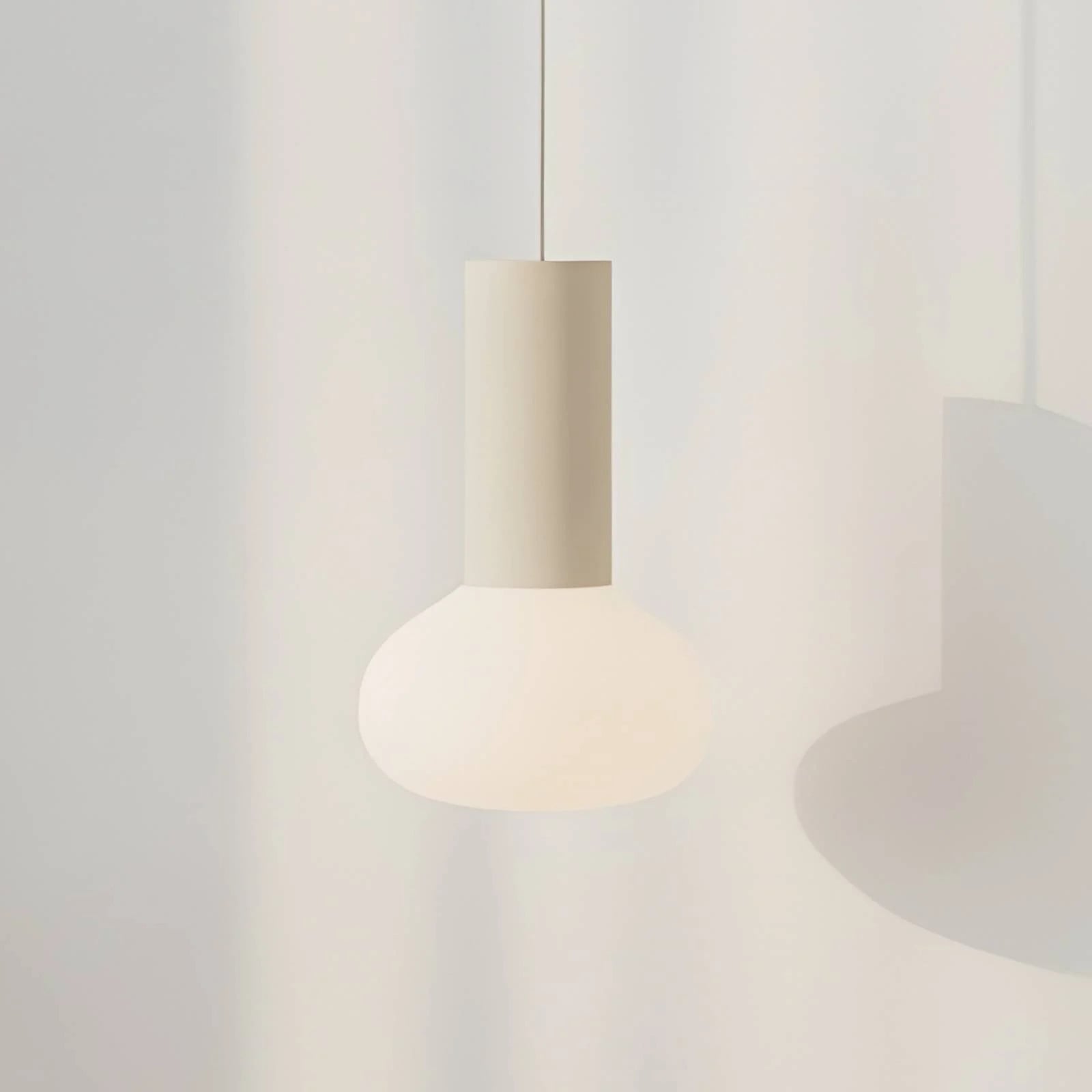 Aldex Flo design hanglamp van glas en metaal, beige, dimbaar