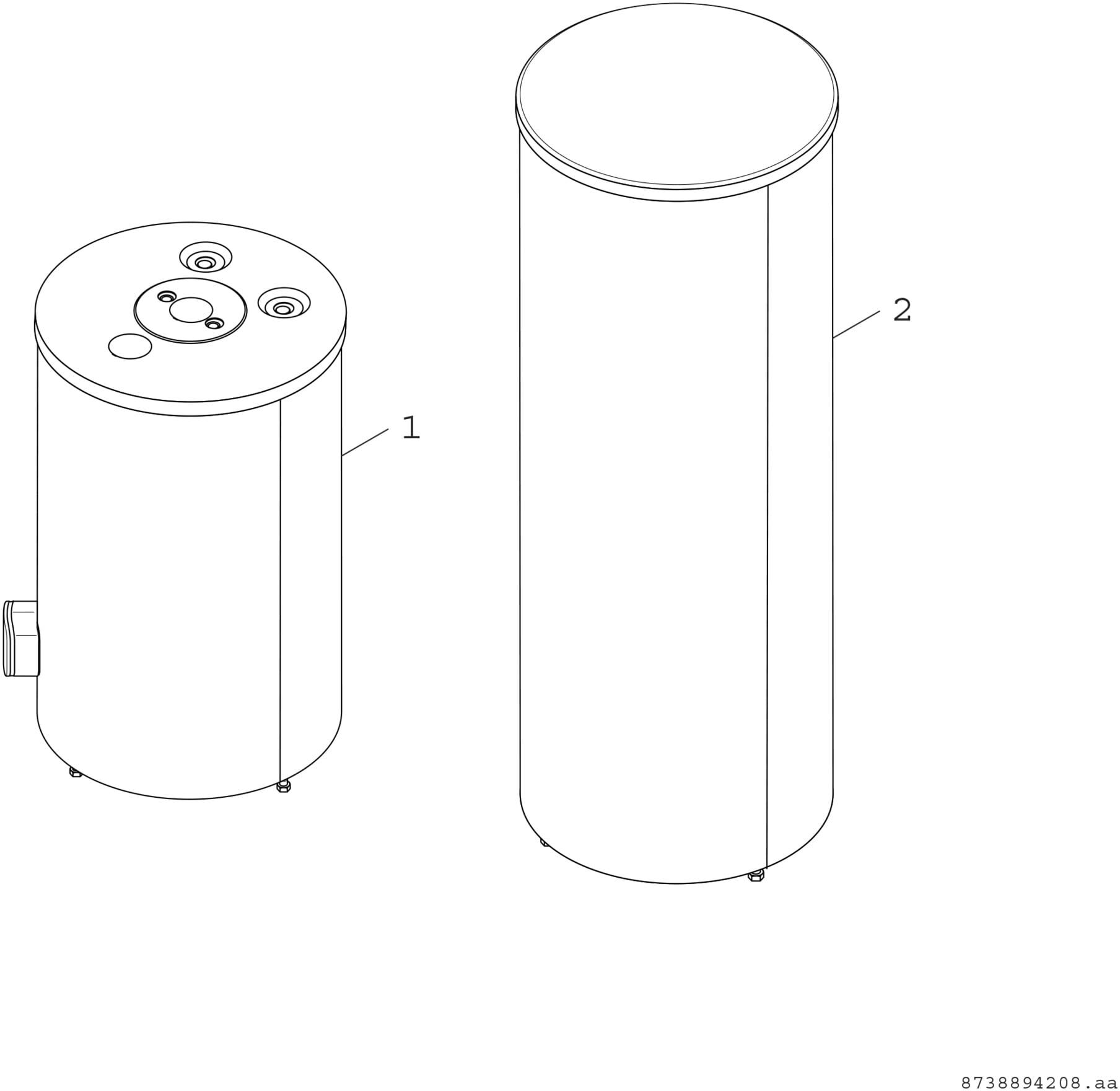 Bosch Pufferspeicher BH200-51A 200L silber (7735501538)