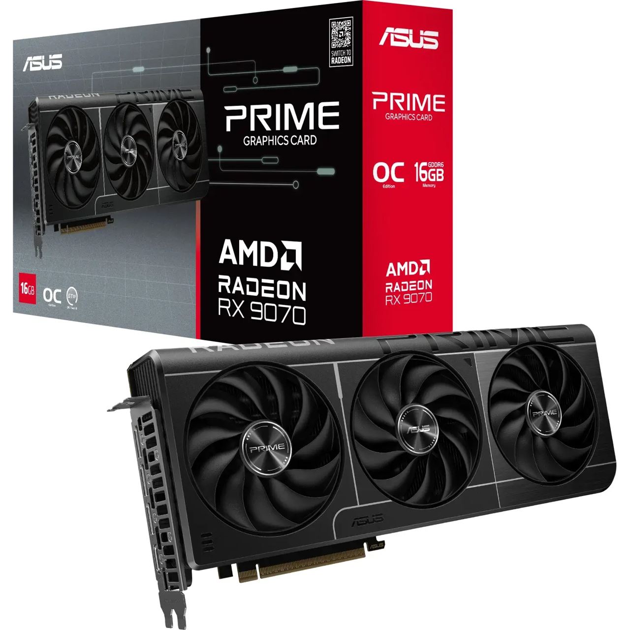 16GB Asus Radeon RX 9070 Prime OC Aktiv PCIe 5.0 x16 (Retail)