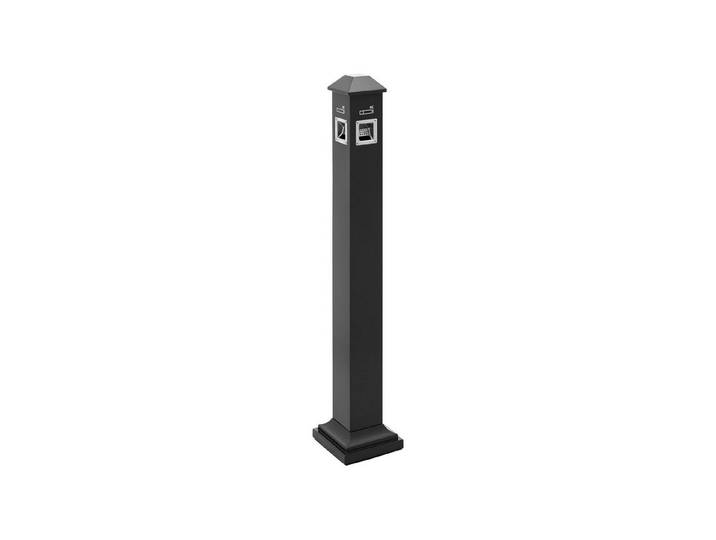 Ulsonix Aschenbecher Standaschenbecher Standascher Outdoor Eisen abschließbar Grau 10,8 L
