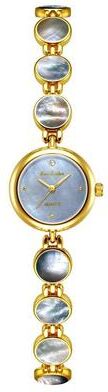 Inspired Deals Vintage Women's Mother Of Pearl Watch Elegant Quartz Bracelet Dress Wristwatch black Gold