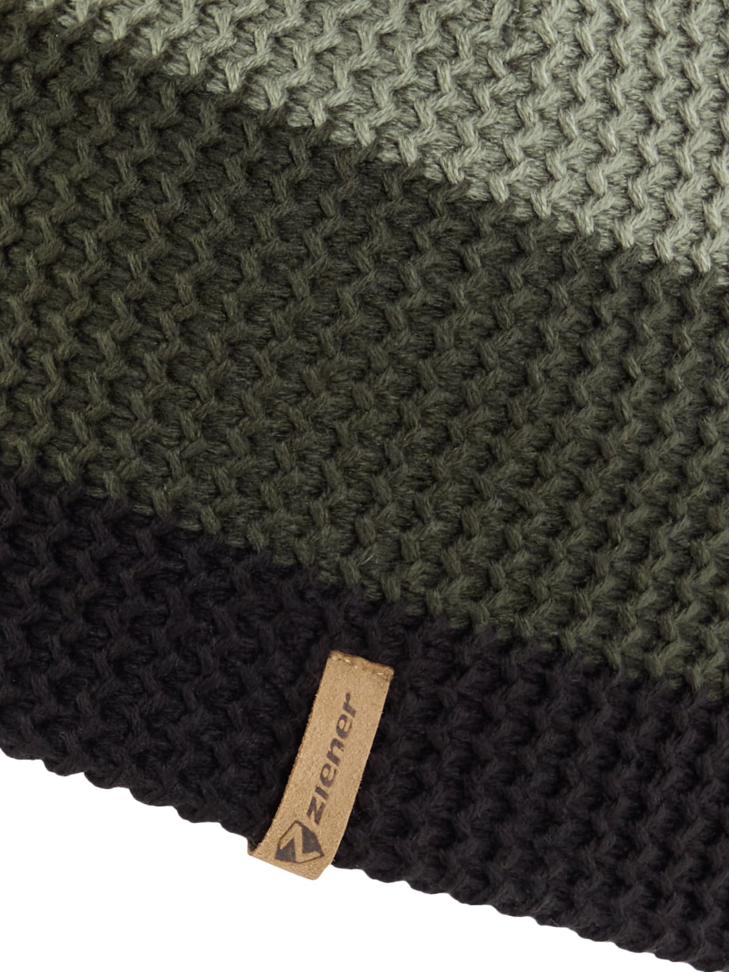 Strickmütze ZIENER "IBLIME-Z UNISEX", grün night, Materialmix, Mützen Strickmütze, Futter aus Schoeller Polycolon für Feuchtigkeitstransport und Wärme