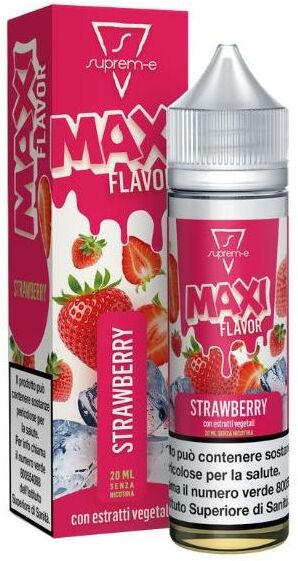 Suprem-e Strawberry Maxi Flavor Liquido Shot Mix 20ml Fragola Ghiaccio