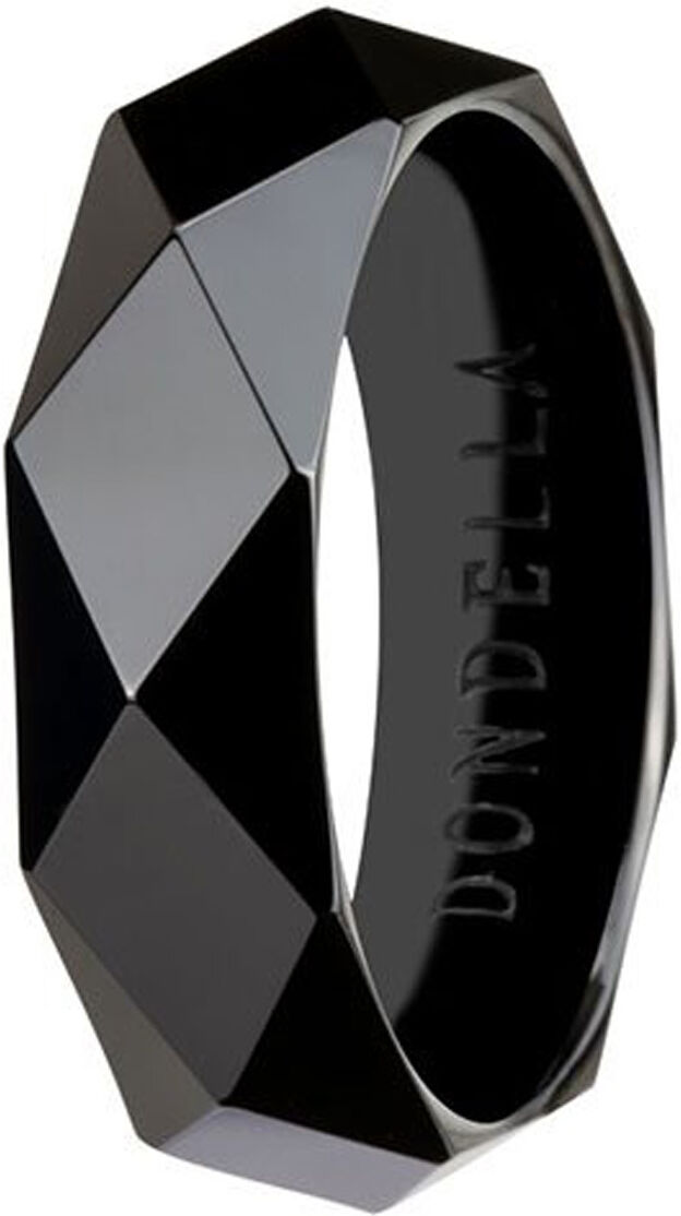 DONDELLA Ceramic Single Black Ring 3.29g