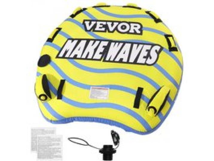 VEVOR Schleppschlauch zum Bootfahren, aufblasbarer Schleppschlauch für 1–3 Fahrer mit Stoßfängerflossen, 510 lbs Wassersport-Schleppschläuche zum Ziehen von Booten, Vollnylon-Überzug