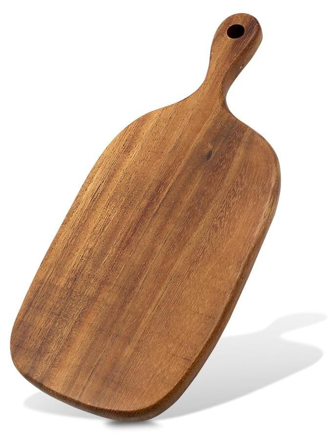 Dripio Massief Walnoothouten Snijplank met Handvat, B/D/H: 38,5 x 17 x 2 cm