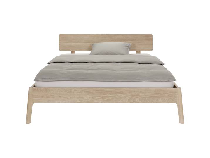 Bett Lund Natur Eiche Massivholz 160 x 200 cm