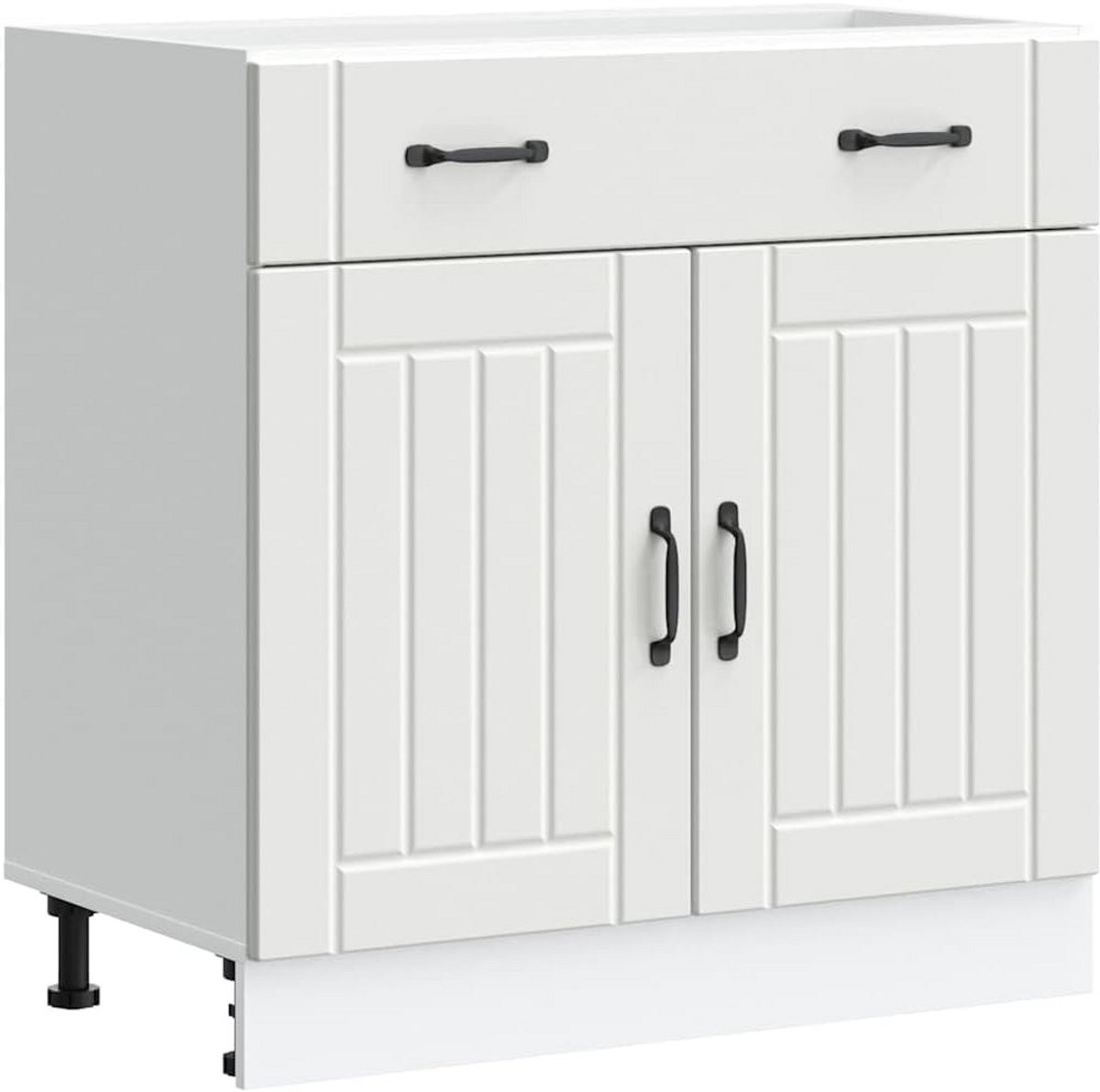 Keukenkast Onderkast met Lade voor Spoelbak - Wit Houtlook