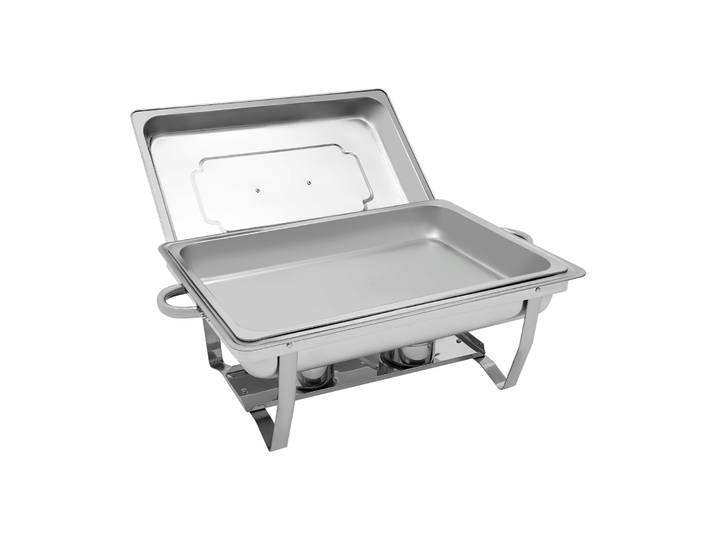 Réchauffeur de nourriture Buffet serveur réchaud 9L pliant simple grille poêle à manger gardant la température réchaud en acier inoxydable