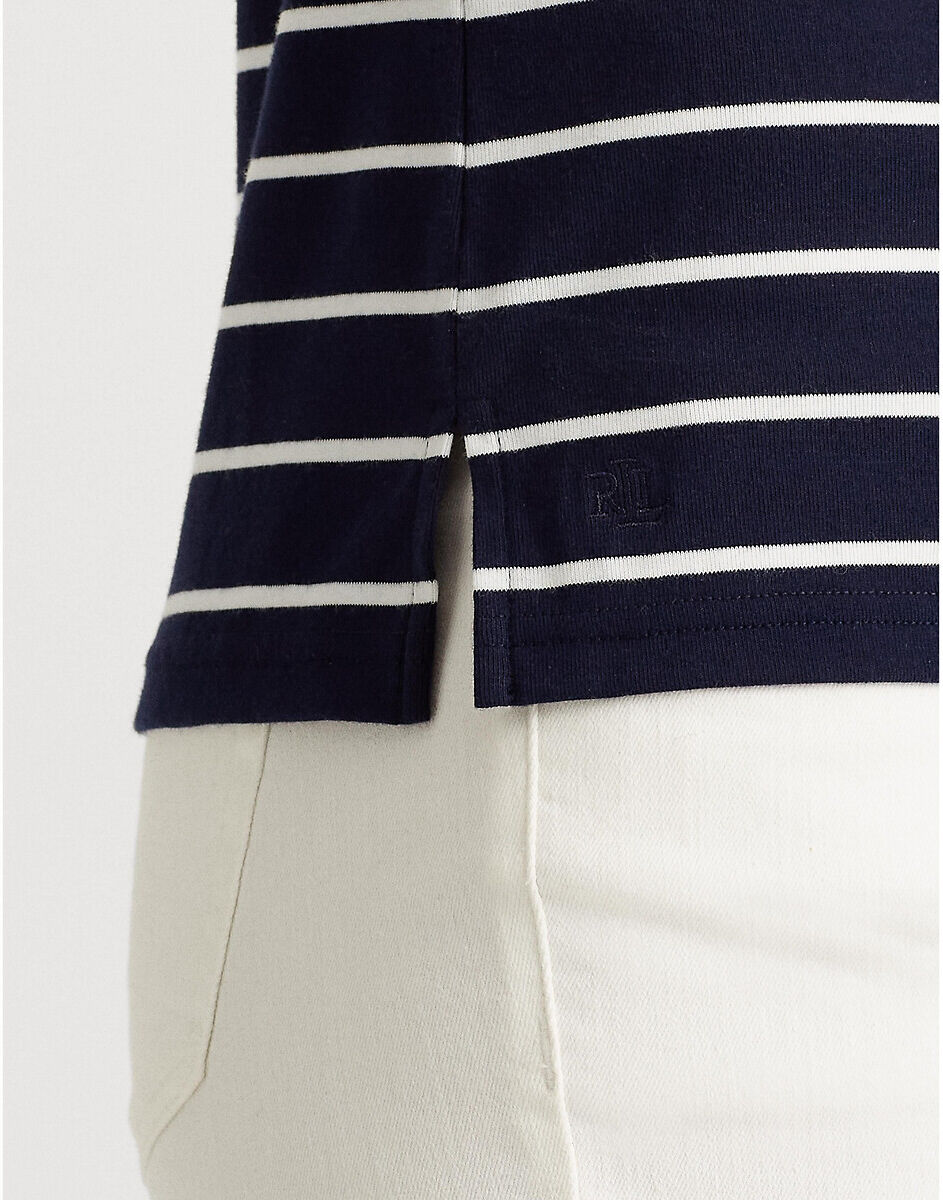 LAUREN RALPH LAUREN Tee shirt rayé col bateau manches courtes