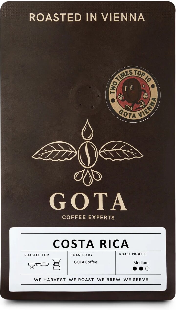 Gota Coffee - Costa Rica Omni-Roast - 250 g Ganze Bohne - Intensität: 5/6