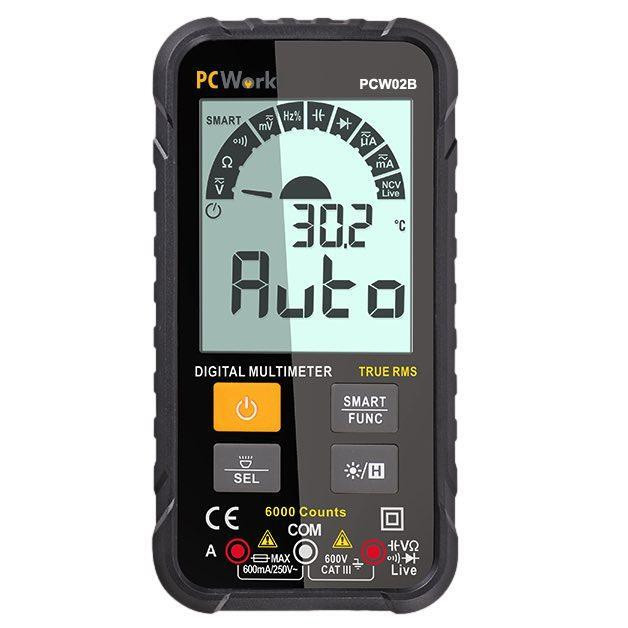 PCWork PCW02B Digitaal True RMS Multimeter