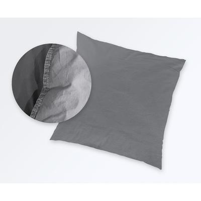 Kissenbezüge PRIMERA "Kissenbezüge »Stone Washed«, Primera (2 Stück)", grau (anthrazit), B:80cm L:80cm, Renforcé, Obermaterial: 100% Baumwolle, Kissenbezüge, mit Stone-Washed Optik