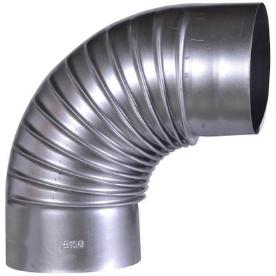 Ofenrohr FIREFIX, silber (silberfarben), B:15,2cm H:50cm L:15,2cm, Stahlblech, Rohre, feueraluminiert, starr, FAL-Ofenrohr