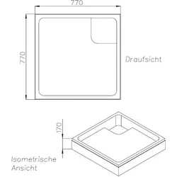 Neuesbad Wannenträger für Laufen Platina 80x80x6,5 SD90315