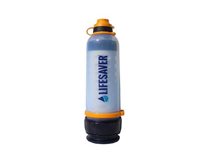 LifeSaver® Bottle Wasserfilterflasche (750ml) Trinkflasche filtert 99,9999% aller Bakterien Wasseraufbereitung Trinkwasser Camping bis zu 6.000 Liter Tragbarer Wasserentkeimer Wandern Outdoor
