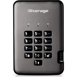 iStorage diskAshur Pro2 3TB FIPS CERT (3 TB), Externe Festplatte, Grau