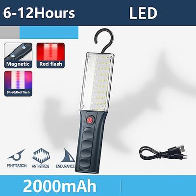 LED-Arbeitsleuchte, superhelle LED-Cob-Taschenlampe, wiederaufladbare Arbeitsleuchte mit Haken für Notfall-Nacht-Reparatur-Arbeitsbeleuchtung im Freien
