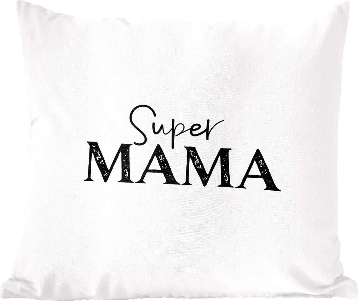 Sierkussen Super Mama met Quotes voor de Woonkamer, 40 x 40 cm