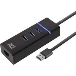 ACT AC6310 (4 Ports), Dockingstation + USB Hub, Schwarz