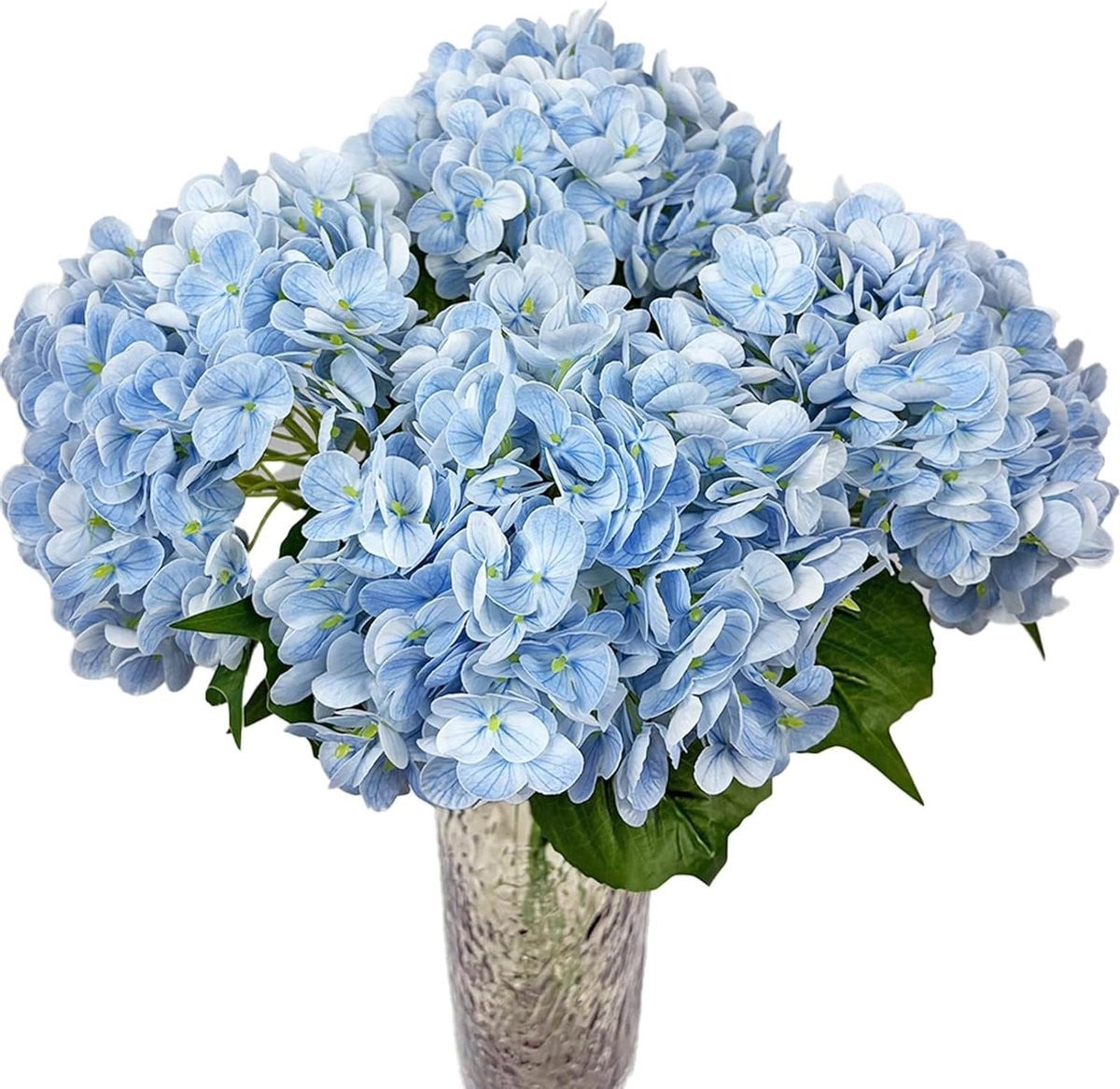 Blauw Kunsthortensia Boeket met Latex Touch voor Huisdecoratie, 51 cm