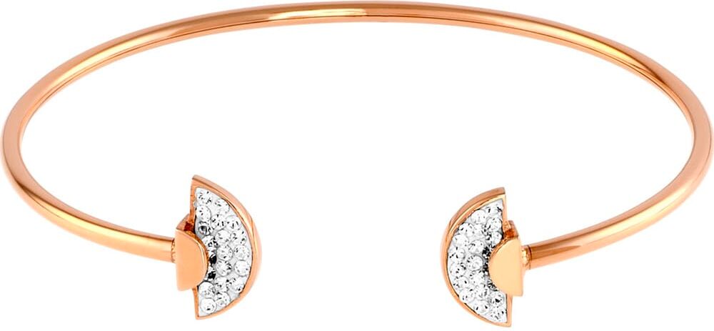 Jonc Mississipi En Acier Rose Et Cristal Femme