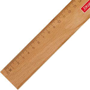 Brunnen Lineal 104974030, 30 cm, Holz, braun