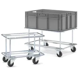 Transportwagen, Fahrgestell Erhöht, max. 300 kg Transportwagen mit 4 Lenkrollen, Maße: 855x605x460 mm