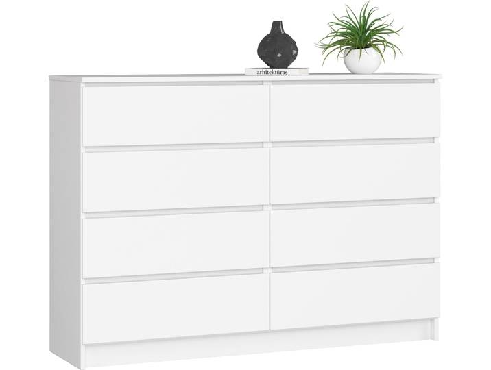 Akord Dressoir 8 Tiroirs Blanc 138X40X99